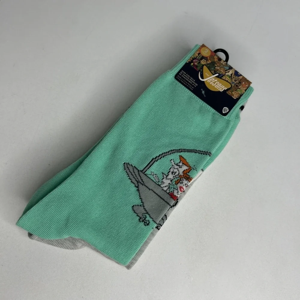2 Pair The‎ Jetsons Adult Novelty Socks Sz 6-12 Mid Calf Unisex Set Astro George